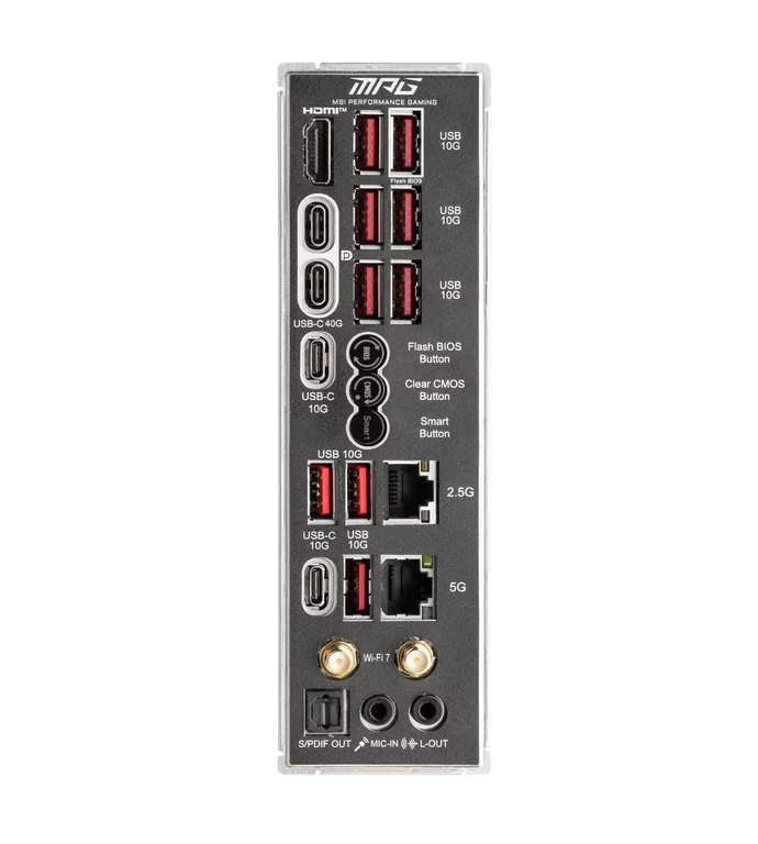 Mainboard MSI MPG X870E Carbon WIFI I/O-Shield