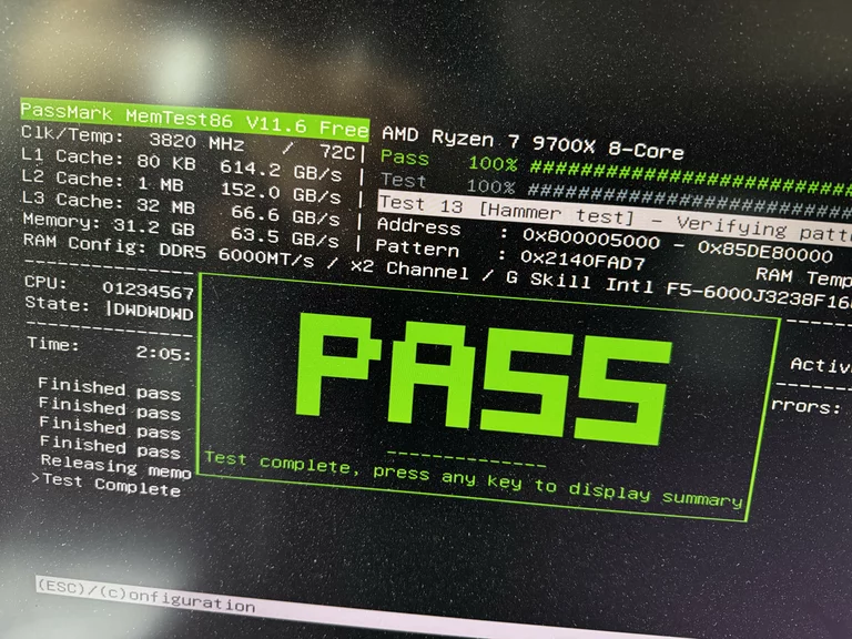 Memtest86 Screenshot
