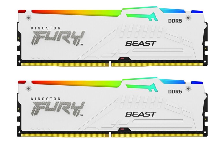 RAM DDR5 Kingston FURY Beast white RGB
