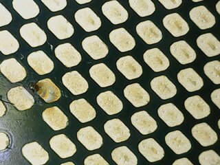 Mikroskopaufnahme CPU-Kontakte