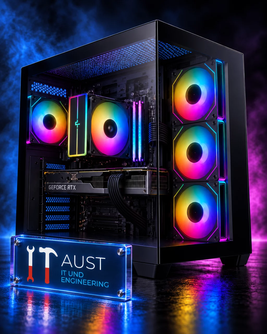 Gaming-PC mit RGB im DeepCool-Gehäuse